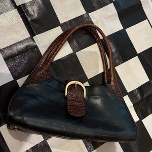 Brahmin Handbag Black Leather Purse